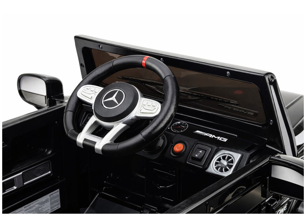 Licencirani auto na akumulator Mercedes AMG G63 2x200W - crni/lakirani