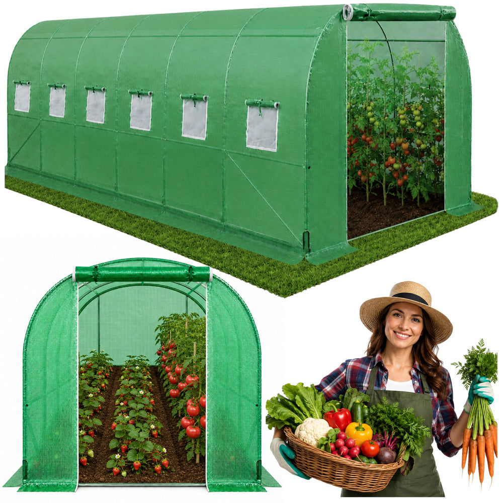 Vrtni plastenik PRO Frame 25MM 12x3x2M 36M² - zeleni