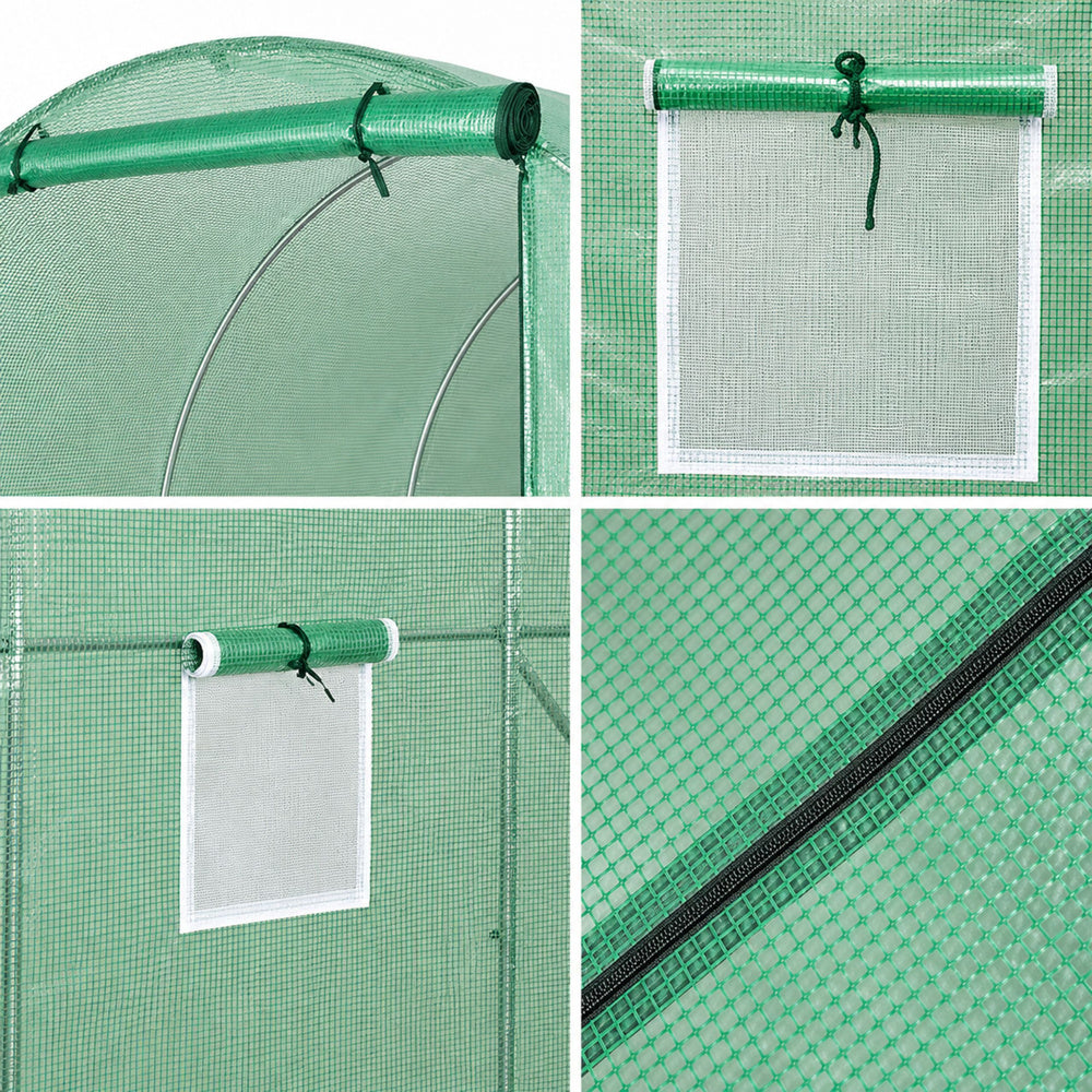 Vrtni plastenik PRO Frame 25MM 12x3x2M 36M² - zeleni