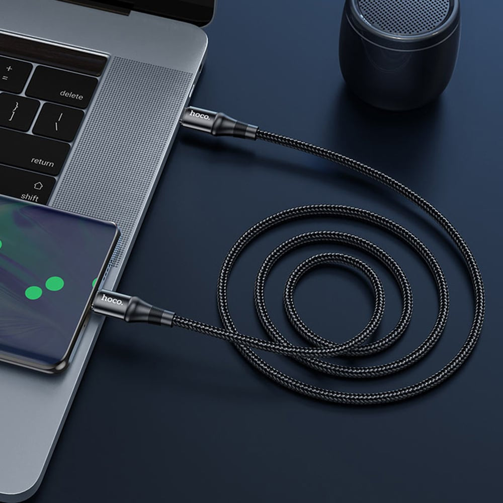 HOCO Polnilni kabel (X50 Exquisito) USB Type-C na USB Type-C PD 100W 5A 1.0m črn