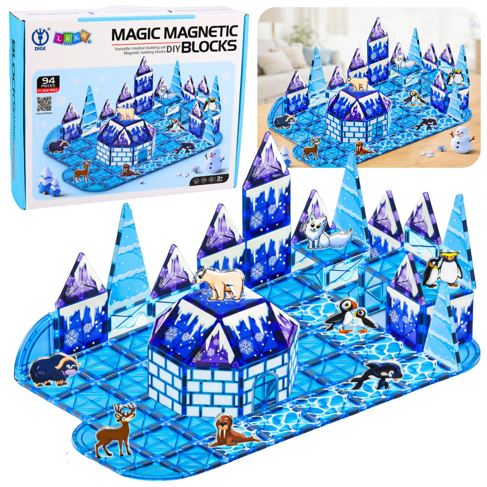 Magnetni blokovi za sklapanje ICE LAND sa 94 elementa
