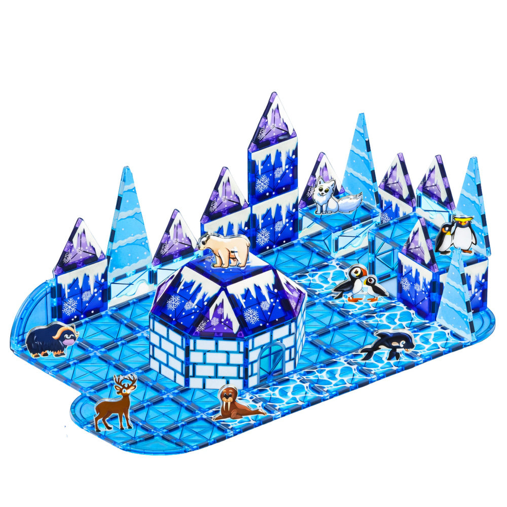 Magnetni blokovi za sklapanje ICE LAND sa 94 elementa