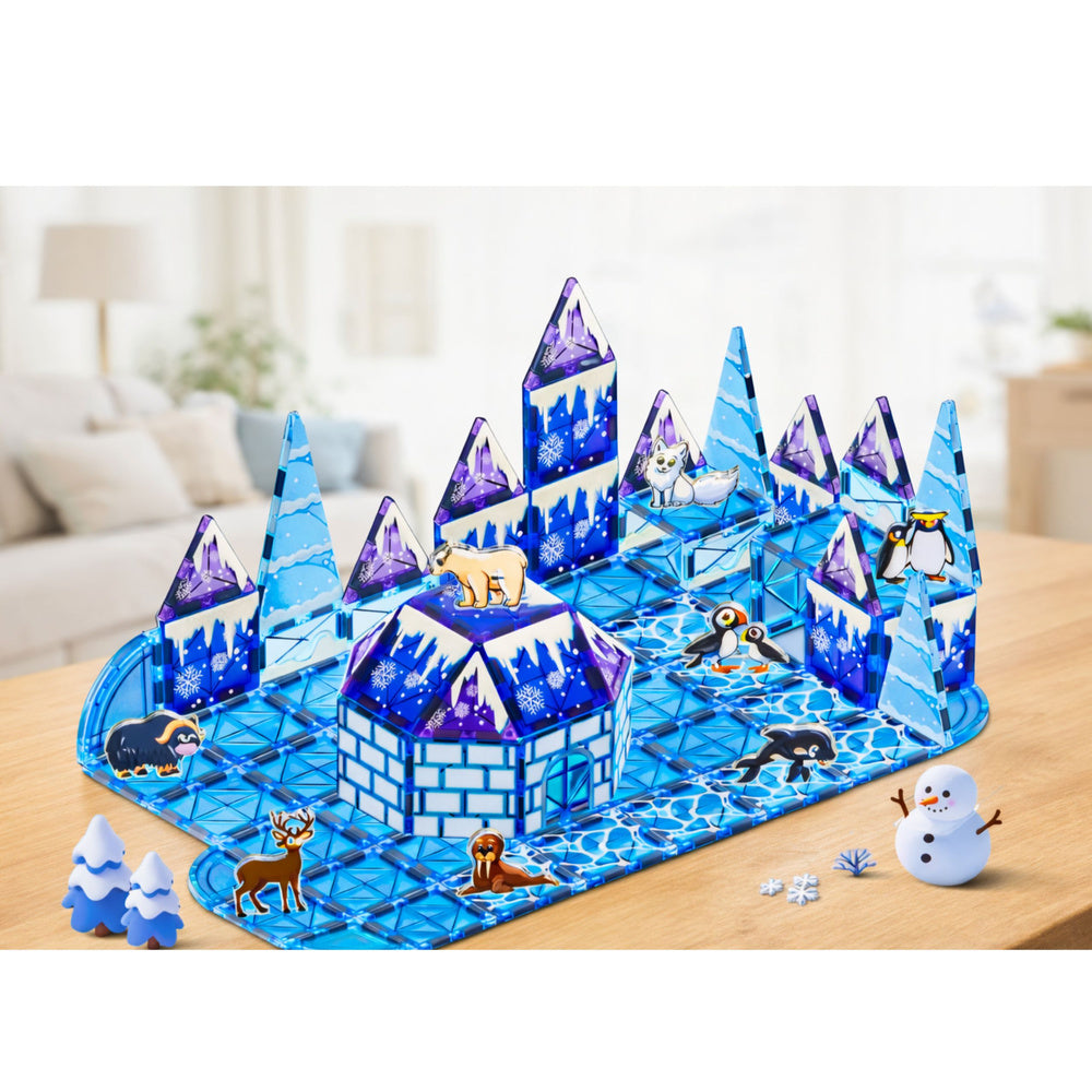 Magnetni blokovi za sklapanje ICE LAND sa 94 elementa
