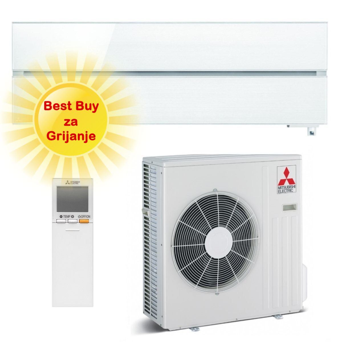 Mitsubishi Electric klima uređaj MSZ-LN60VGW/MUZ-LN60VG - 6,1 kW Kirigamine style, za prostor do 60m2, A++ energetska klasa