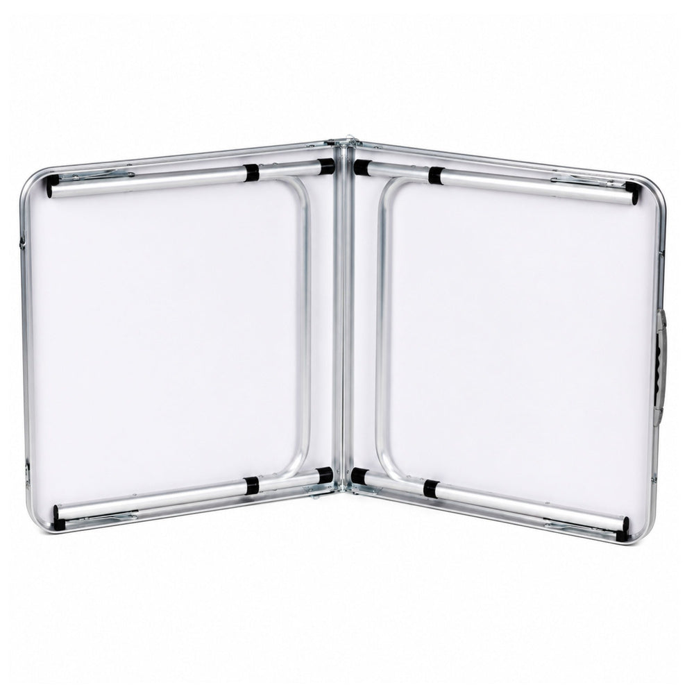 Sklopivi stol za kampiranje s podesivom visinom - 120 x 60 x 55-70 cm - bijeli