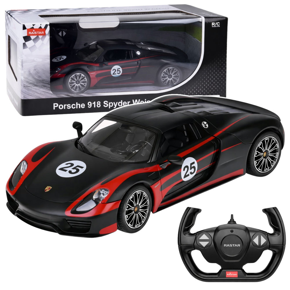 Licencirani auto na daljinsko upravljanje Porsche 918 Spyder Performance Rastar 1:14 - Crni