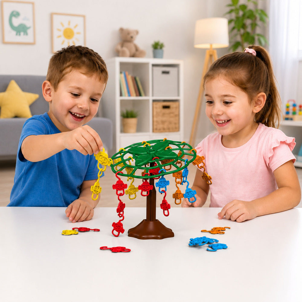 Family Arcade Game Balancing Falling Monkeys Tree
