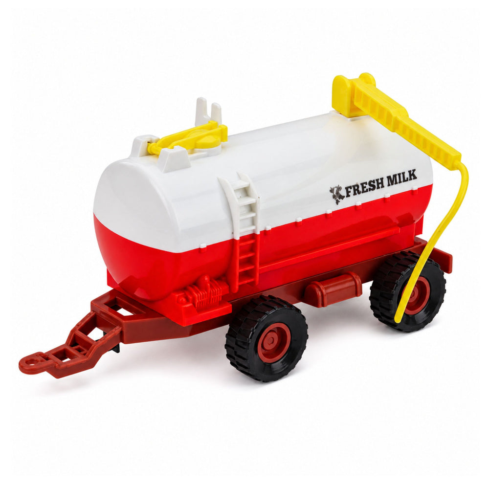Combine Harvester with Milk Tanker Figures Cow Farmer Lights Sounds 4 pcs.