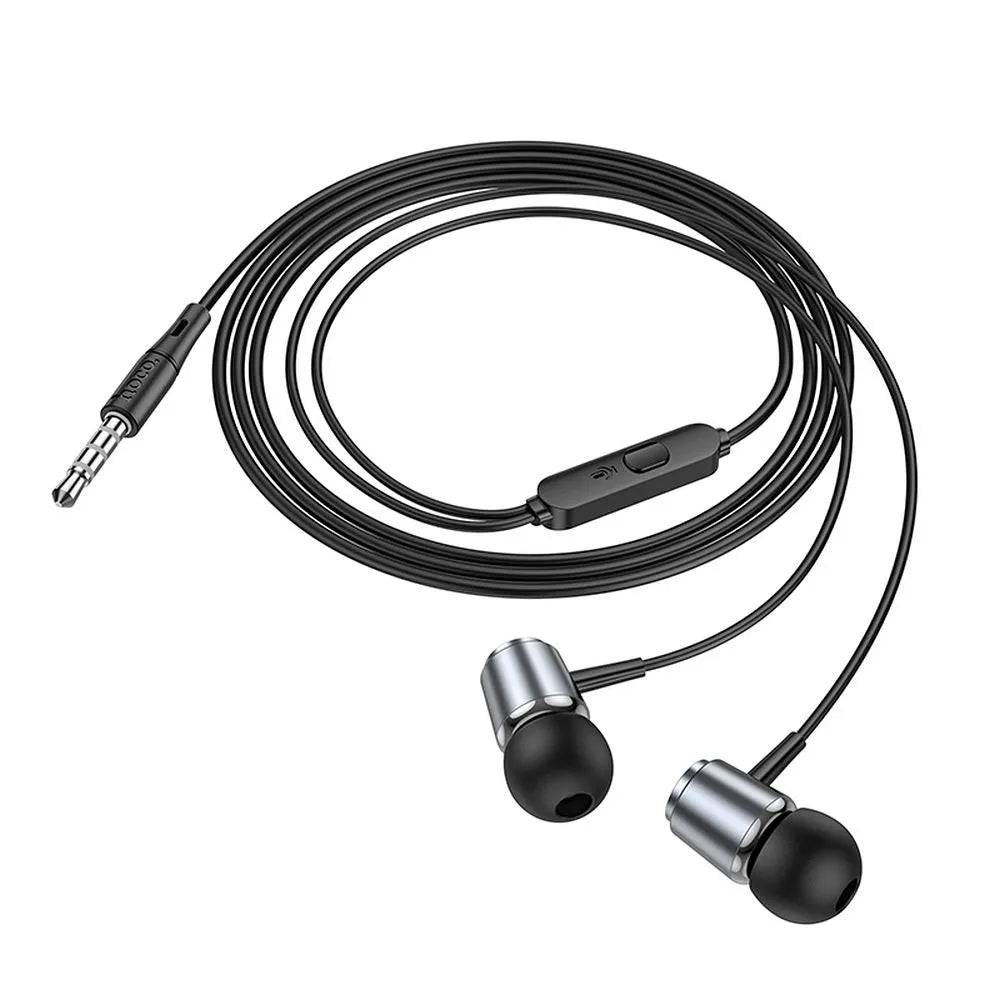 Žične slušalke Hoco M108, 3,5 mm Jack, sive
