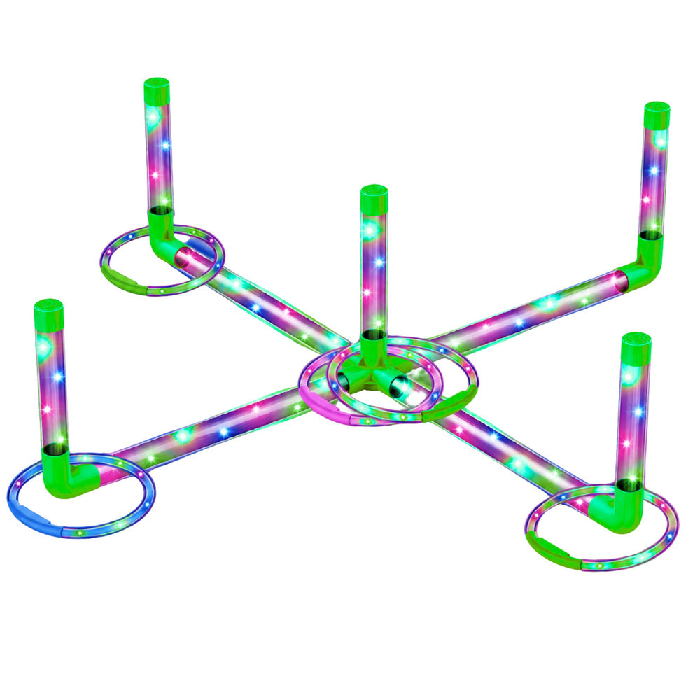 Ringo Throwing Skill Game for Kids LED Glowing Hoops Posts