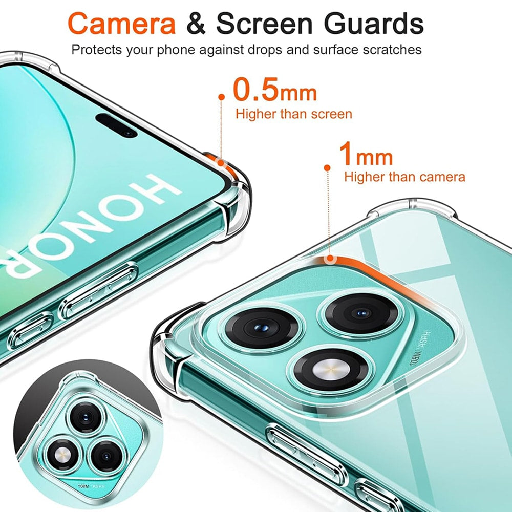 Techsuit Shockproof Clear Silicone prozirna maskica otporna na udarce za Honor 600 Lite