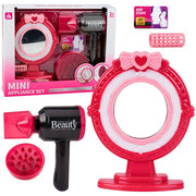 Hair Styling Set Hairdryer Mirror Lights Sounds Accessories