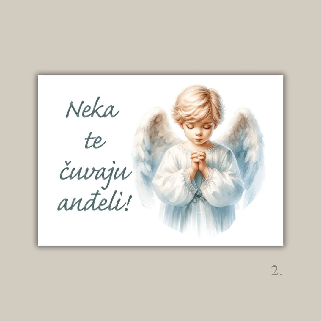 Magneti "Naj te čuvajo angeli" – nežen spomin za krst, rojstvo in posebne trenutke