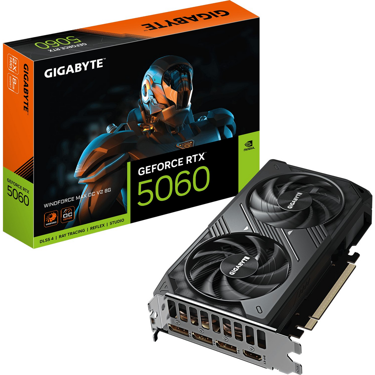 GIGABYTE GeForce RTX 5060 WINDFORCE MAX OC V2 8G NVIDIA 8 GB GDDR7
