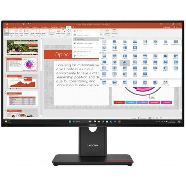 Lenovo ThinkVision T27-40 LED display 68,6 cm (27") 1920 x 1080 pikseli Full HD Crno