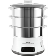 Tefal Convenient Series Deluxe VC502D kuhalo na paru 3 košare Radna ploča 900 W Nehrđajući čelik, Bijelo