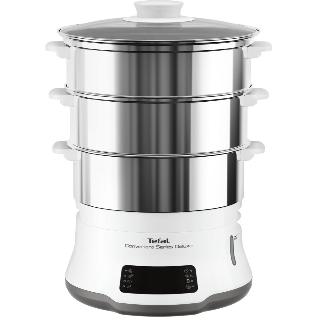 Tefal Convenient Series Deluxe VC502D kuhalo na paru 3 košare Radna ploča 900 W Nehrđajući čelik, Bijelo