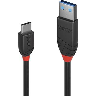 Lindy 36916 USB kabel 1 m USB 3.2 Gen 1 (3.1 Gen 1) USB A USB C Crno