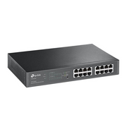 TP-Link TL-SG1016PE Upravljano L2 Gigabit Ethernet (10/100/1000) Podrška za napajanje putem Etherneta (PoE) 1U Crno