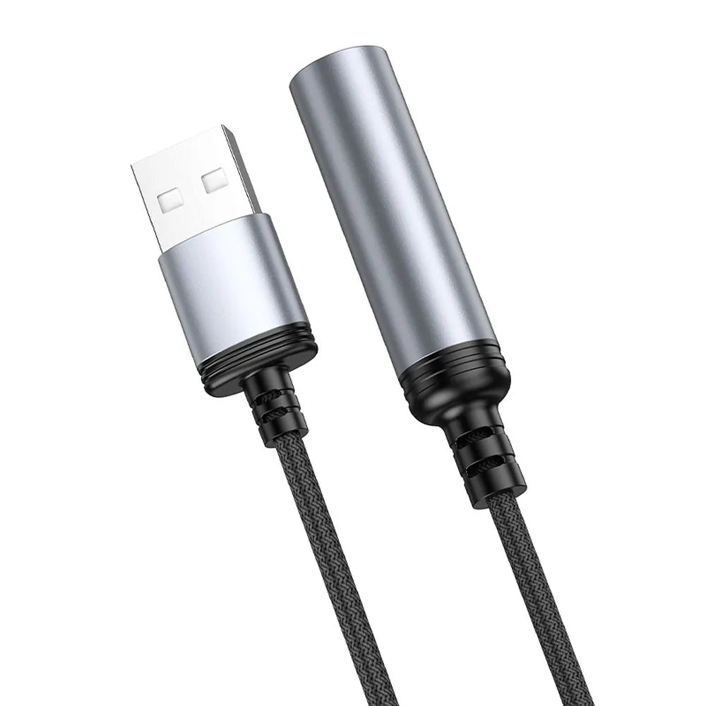 HOCO adapter za vžigalnik na USB-A priključek UA30 30 cm - črn