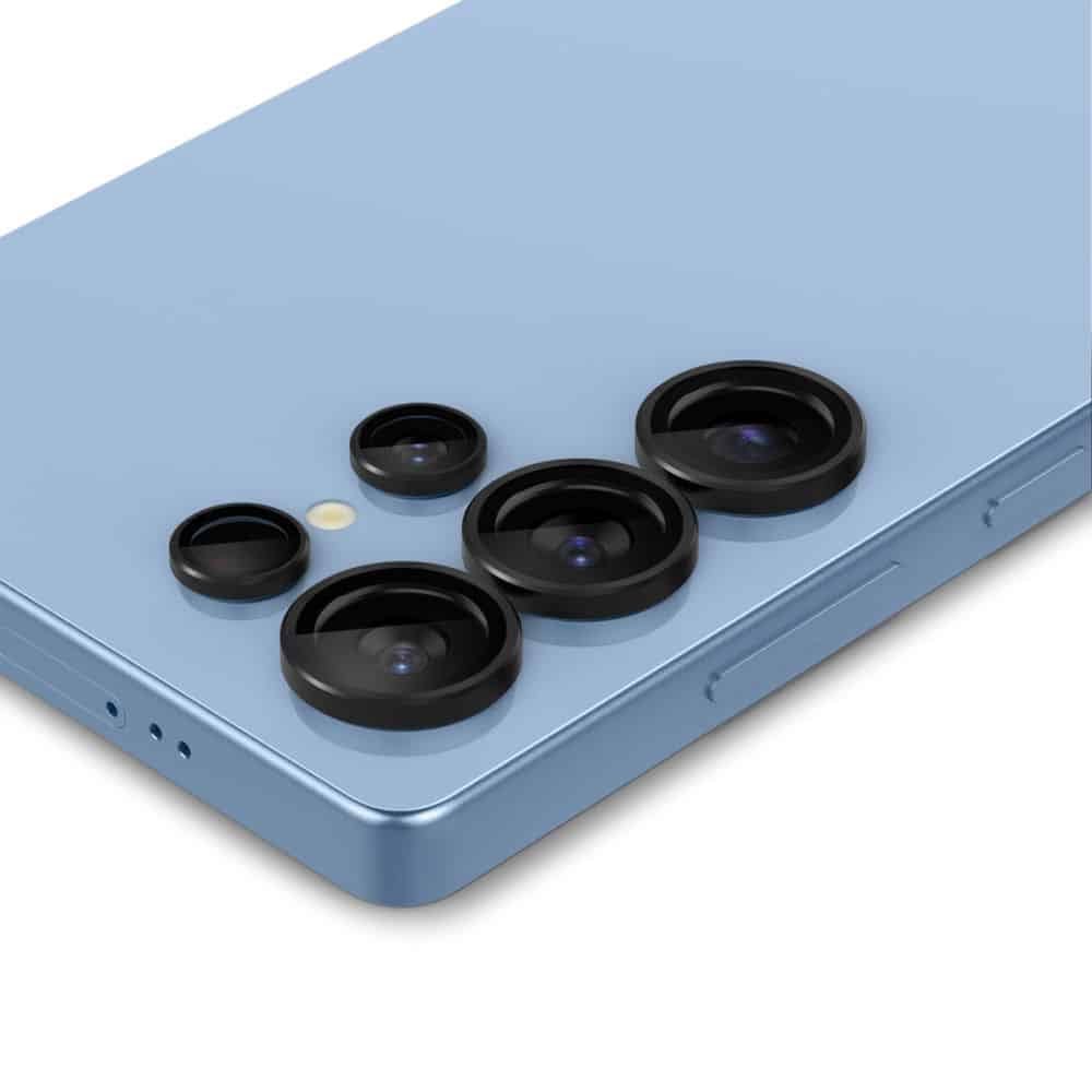 SPIGEN OPTIK PRO HD STEKLO.TR EZ FIT ZAŠČITA ZA KAMERO 2 kosa. AGL09084 ZA GALAXY S25 ULTRA črno
