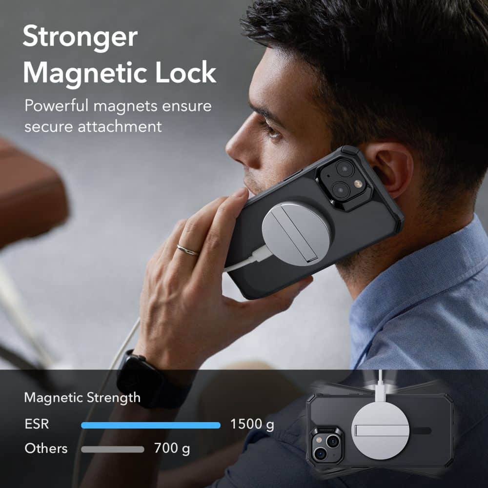 ESR AIR ARMOR HALOLOCK MAGSAFE ETUI ZA IPHONE 14 PLUS FROSTED BLACK
