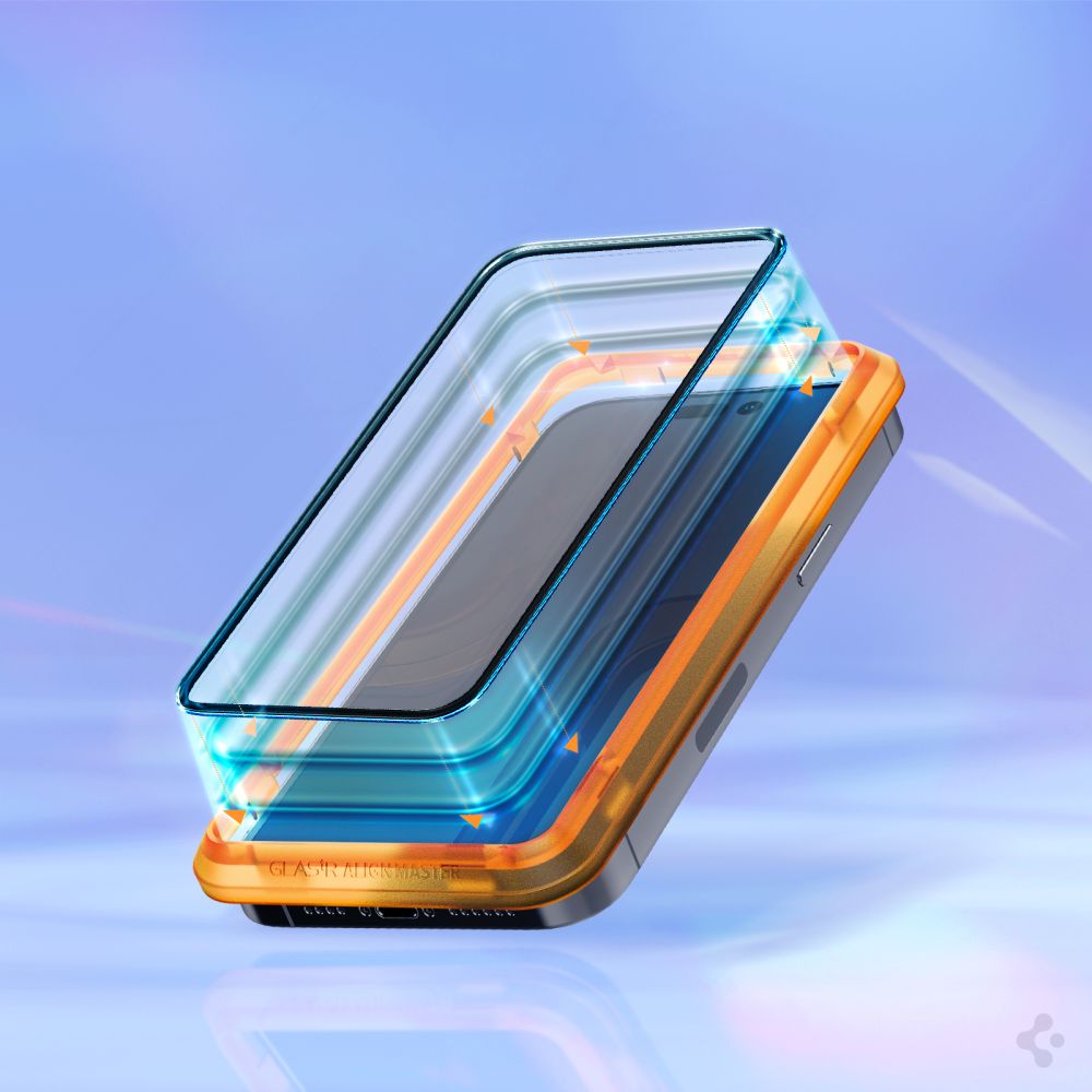 SPIGEN ALM GLASS FC KALJENO STEKLO 2-KOS ZA IPHONE 14 PRO MAX ČRNO