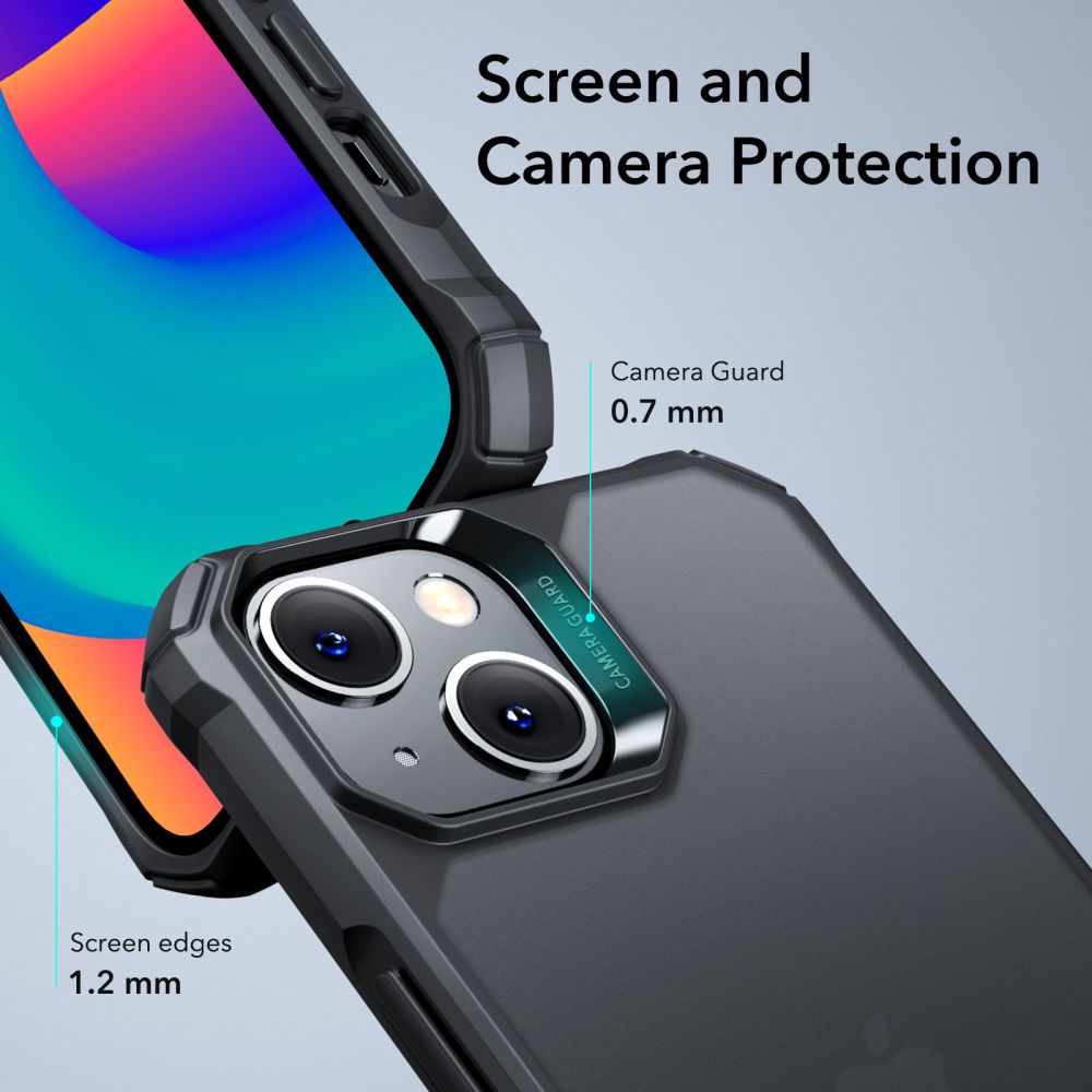 ESR AIR ARMOR MASKA ZA IPHONE 14 PLUS/ 15 PLUS ZAMRZNJENO ČRNA