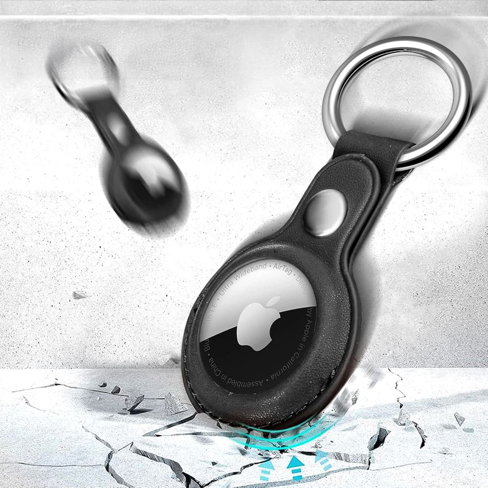 TECH-PROTECT NATURALFIT obesek etui za Apple AirTag 1 / 2 – črn