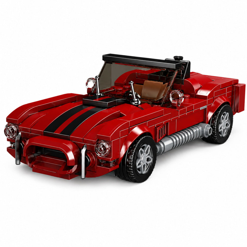 Construction Bricks Classic Car S.Cobra Red Display Case 391 pcs.