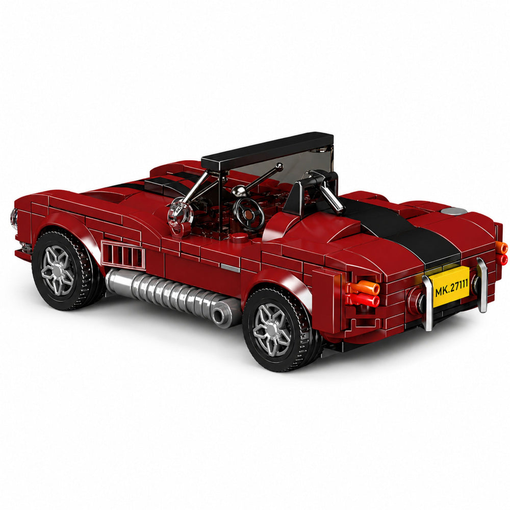 Construction Bricks Classic Car S.Cobra Red Display Case 391 pcs.