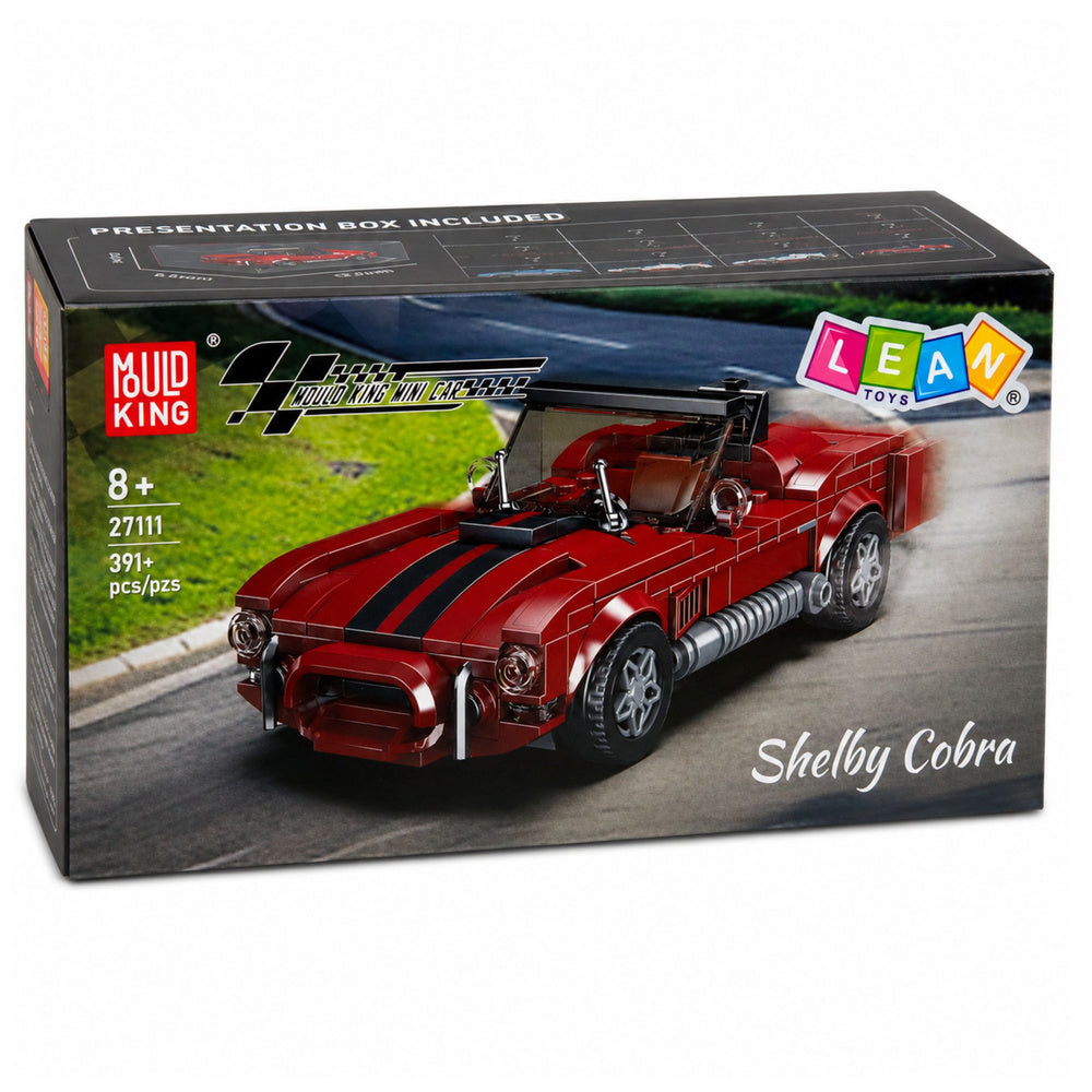 Construction Bricks Classic Car S.Cobra Red Display Case 391 pcs.