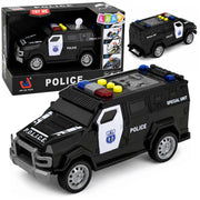 Police Car Special Vehicle Police Car Lights Sounds Black 1:32