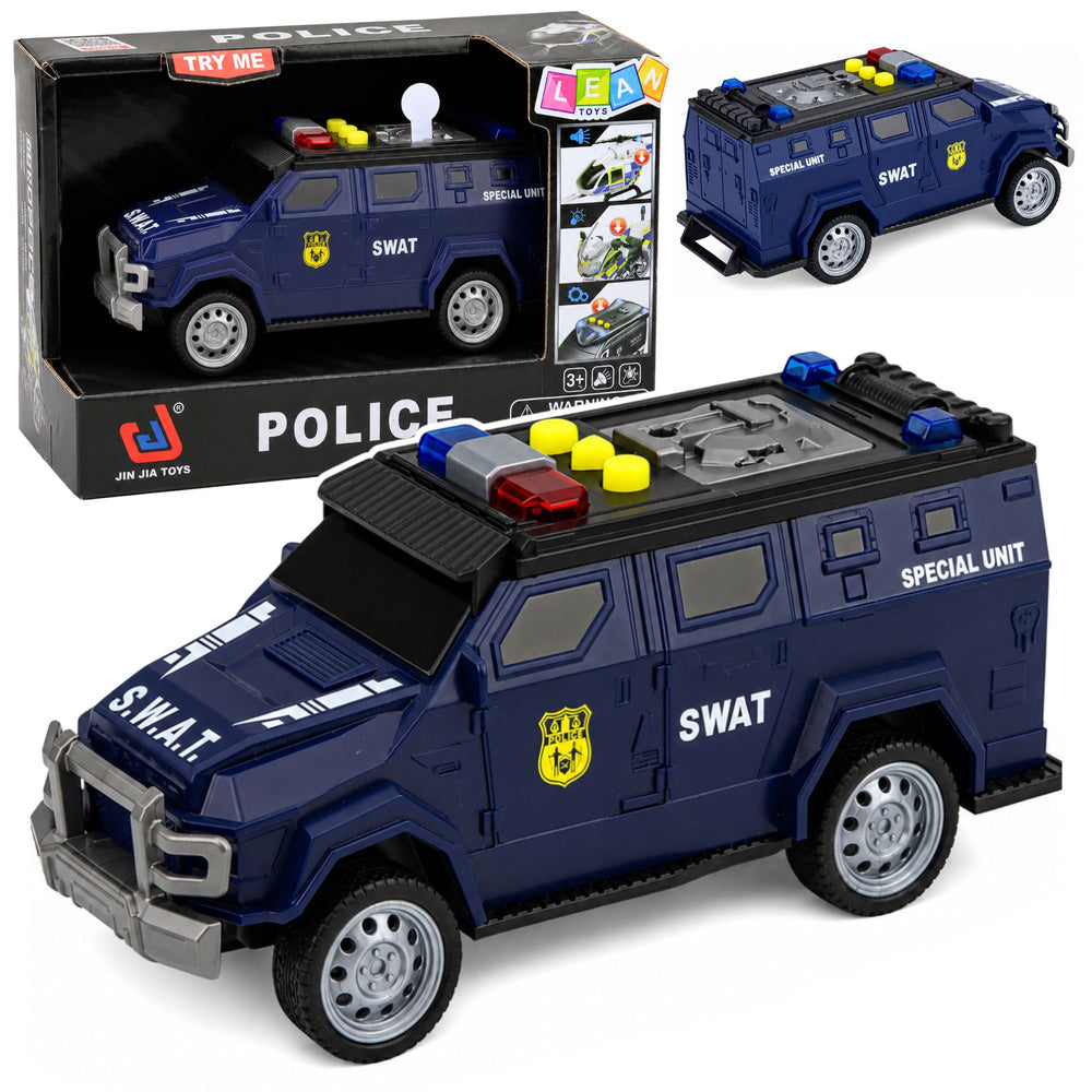 Car Special Unit Vehicle SWAT Lights Sounds Navy Blue 1:32