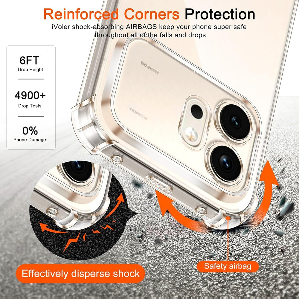 Techsuit Shockproof Clear Silicone prozirna maskica otporna na udarce za Honor 600