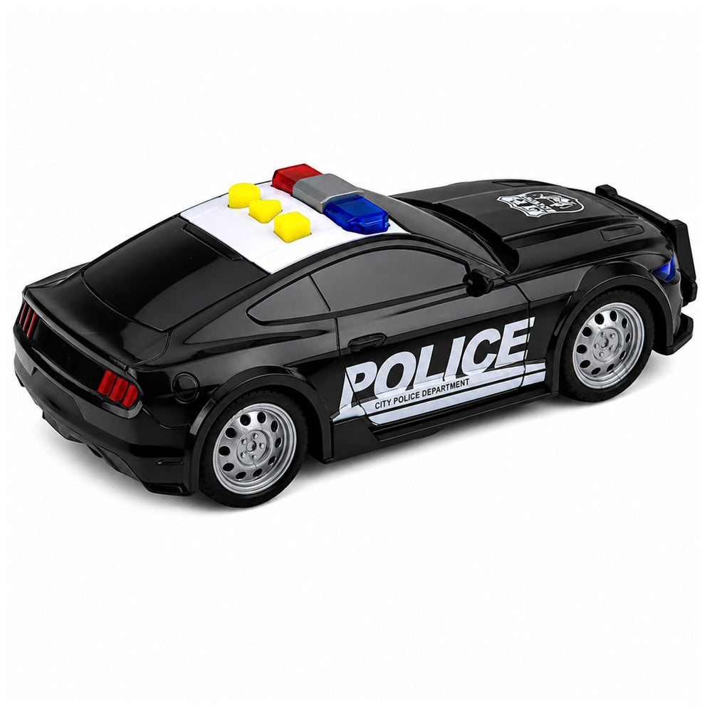 Car Police Car Lights Sounds Black 1:32