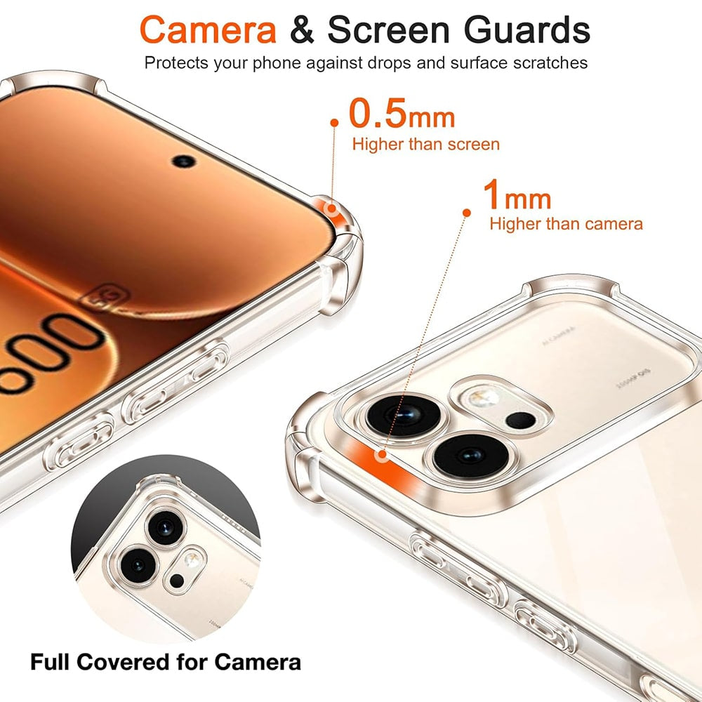 Techsuit Shockproof Clear Silicone prozirna maskica otporna na udarce za Honor 600 Pro