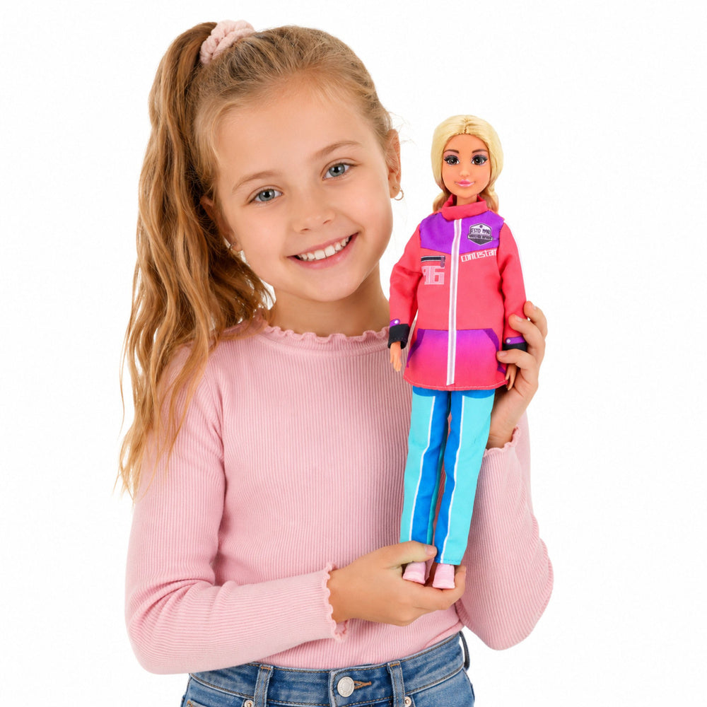 Anlily Doll Winter Sports Skis Snowmobile Snowboard Clothes Set