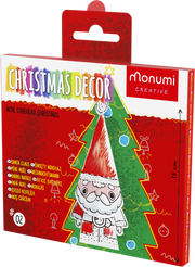 Coloring 3D Christmas ball Santa Claus