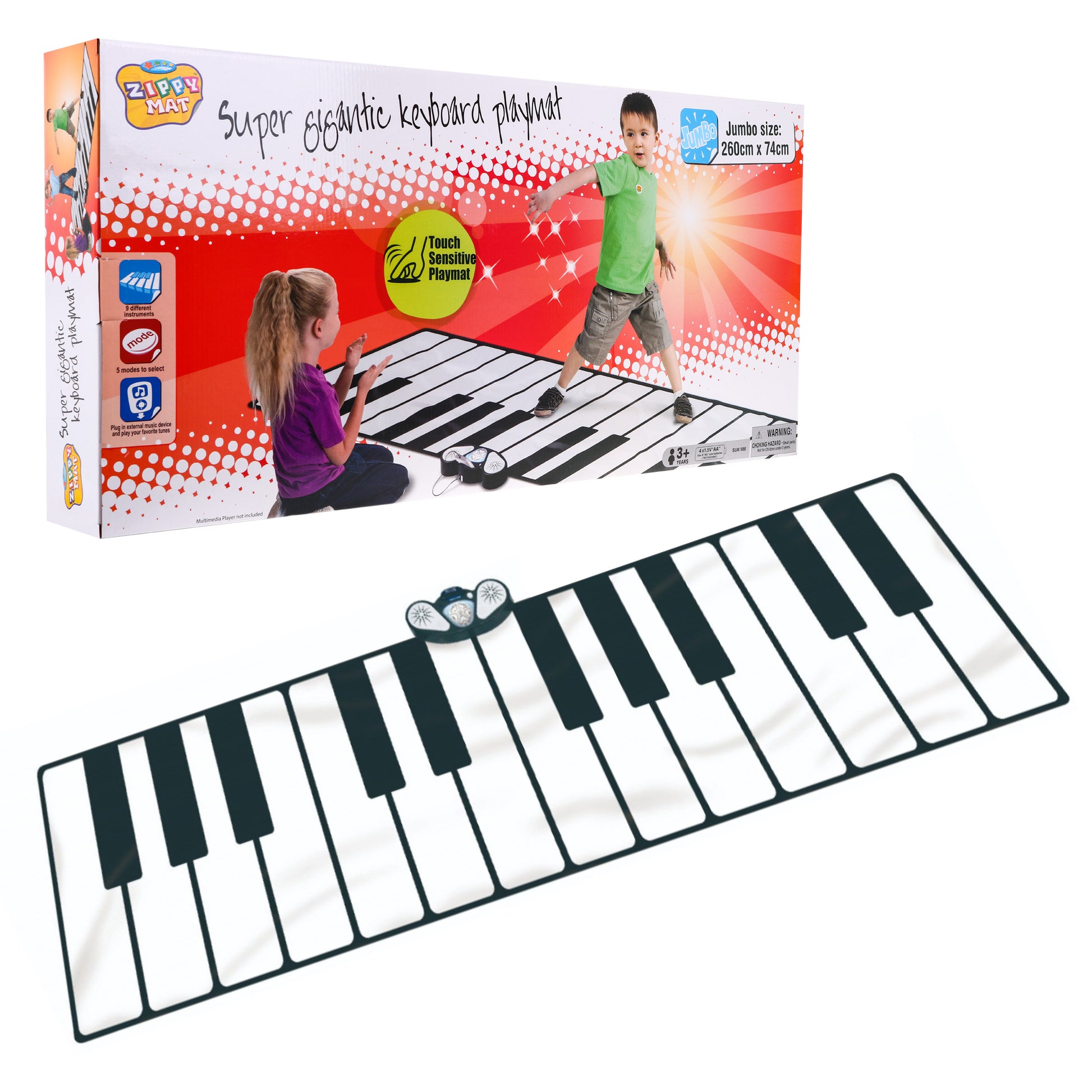 Velika prostirka sa zvučnim efektima klavira Super Music