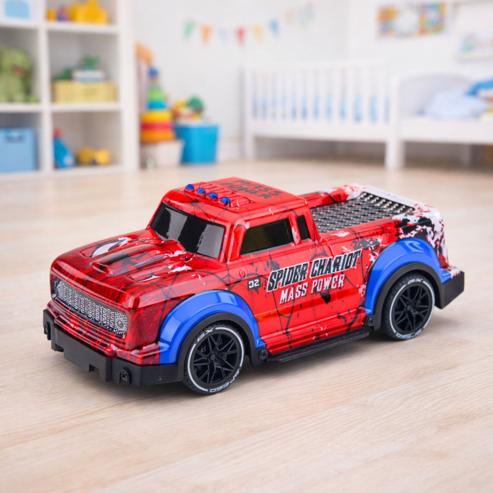 Terenski auto na daljinsko upravljanje pickup Spider - crveno/plavi