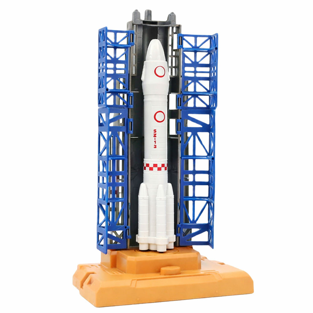 Svemirski set vozila za igru s stanicom za lansiranje rakete - bijelo/plavi
