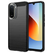 Techsuit Carbon Silicone maska za Xiaomi Redmi A7 Pro 4G – crna