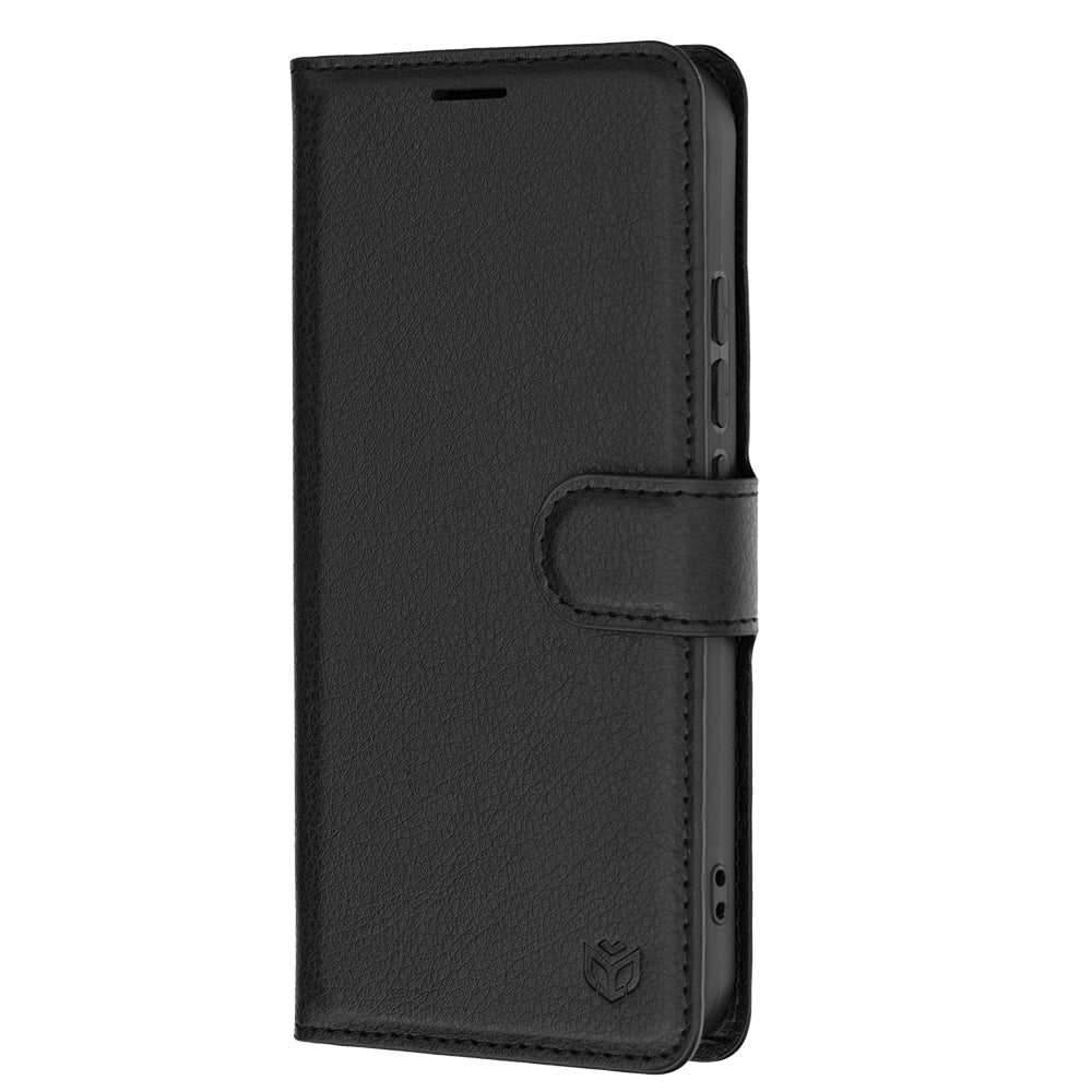 Techsuit Leather Folio preklopna maska za Xiaomi 17 – crna