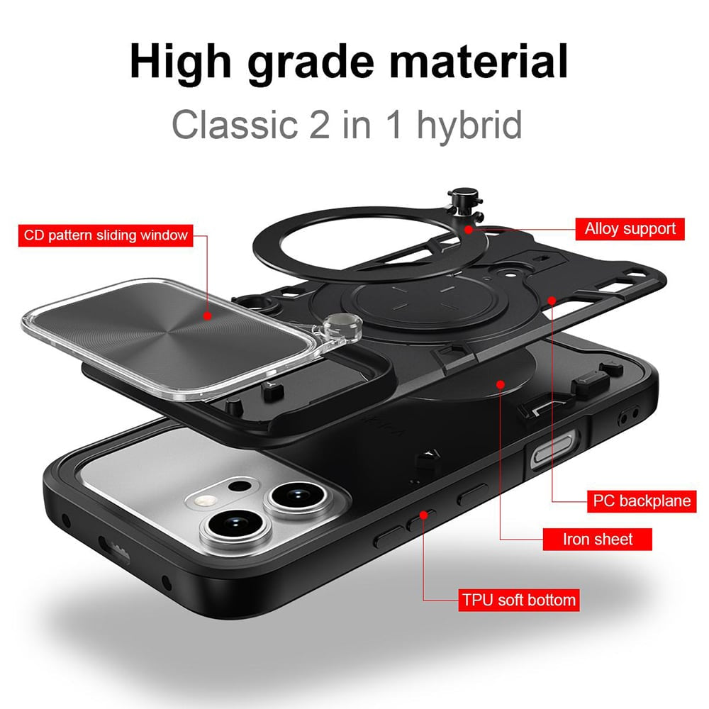 Techsuit CamGuard Pro maska za Honor 600 / 600 Pro - crna