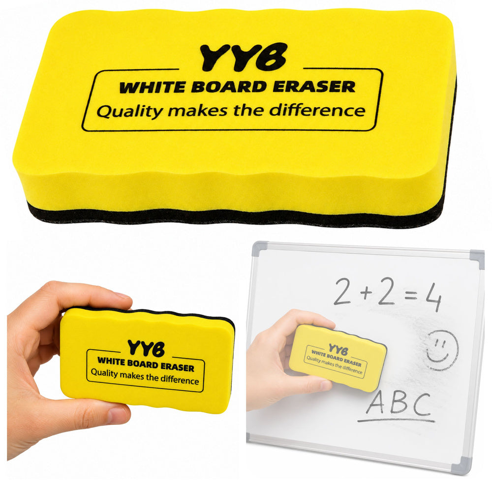 Schaumstoff-Filzschwamm für Whiteboards, gelb, 10,5 cm