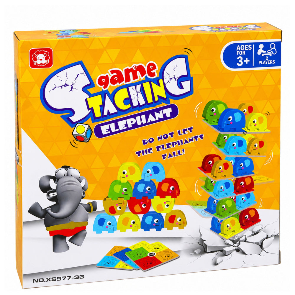 Elephant Tower Skill Game Balancing Elephants Colored Cards 46 pcs.