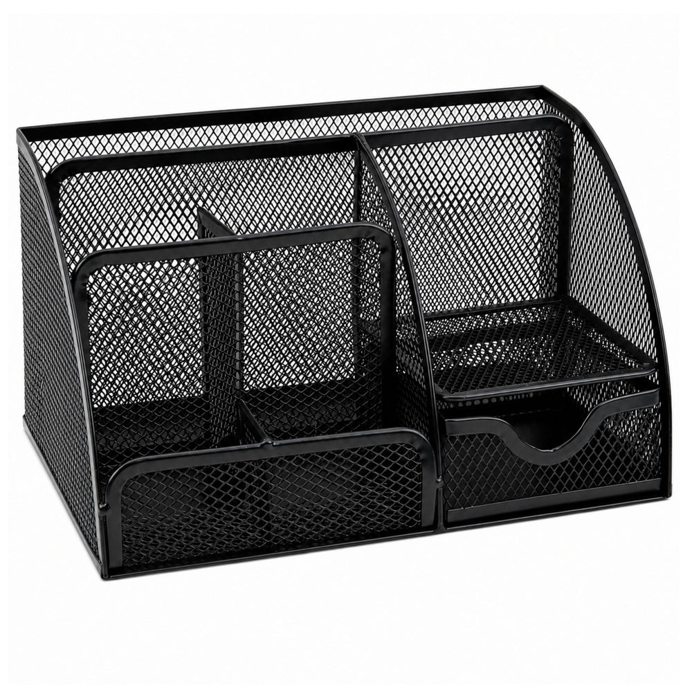 Metal Desk Organizer, Office Drawer, Compartment, Black