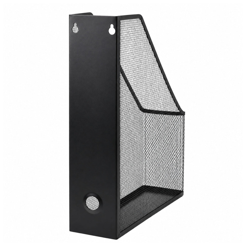 Metal Office Organizer Stand for Documents and Folders, Vertical, Black, A4