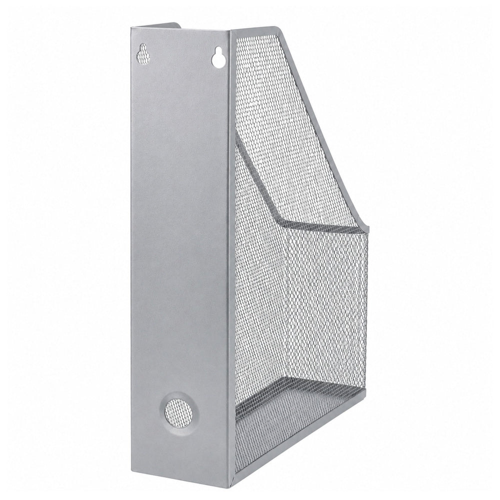 Metal Office Organizer Stand for Documents and Folders, Vertical, Silver, A4